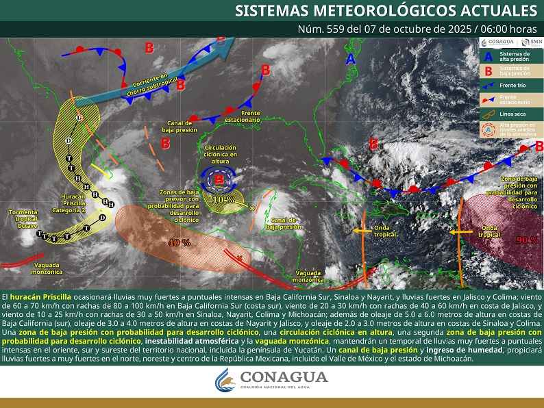 Pronóstico de chubascos con lluvias puntuales fuertes para hoy martes en Michoacán Pronóstico de chubascos con lluvias puntuales fuertes para hoy martes en Michoacán