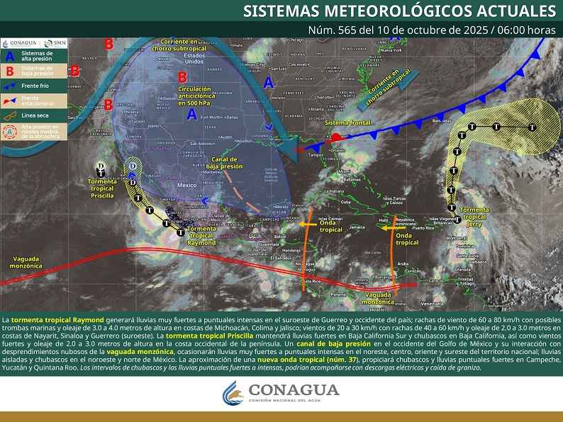 Pronóstico de lluvias puntuales intensas para hoy viernes en Michoacán Pronóstico de lluvias puntuales intensas para hoy viernes en Michoacán