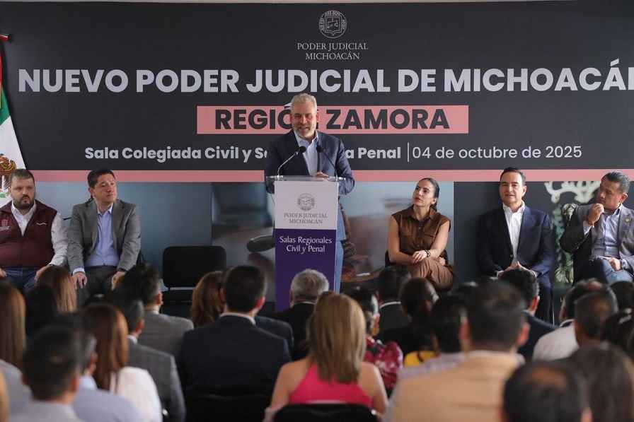 Inaugura gobierno estatal salas regionales judiciales en Zamora; se acerca la justicia a 637 mil habitantes Inaugura gobierno estatal salas regionales judiciales en Zamora; se acerca la justicia a 637 mil habitantes