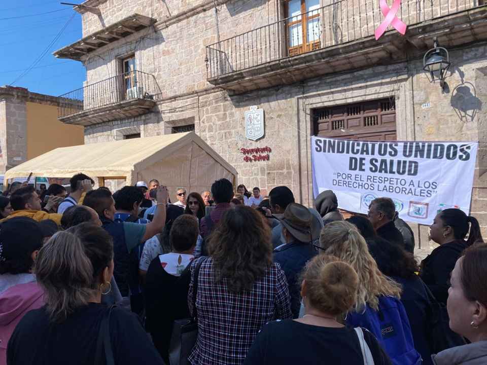 Trabajadores de la salud toman oficinas de la SSM, solicitan diálogo con Bedolla Trabajadores de la salud toman oficinas de la SSM, solicitan diálogo con Bedolla