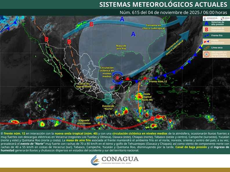 Para hoy martes, se mantendrá baja probabilidad de lluvia en el noroeste, norte, noreste y centro de México Para hoy martes, se mantendrá baja probabilidad de lluvia en el noroeste, norte, noreste y centro de México