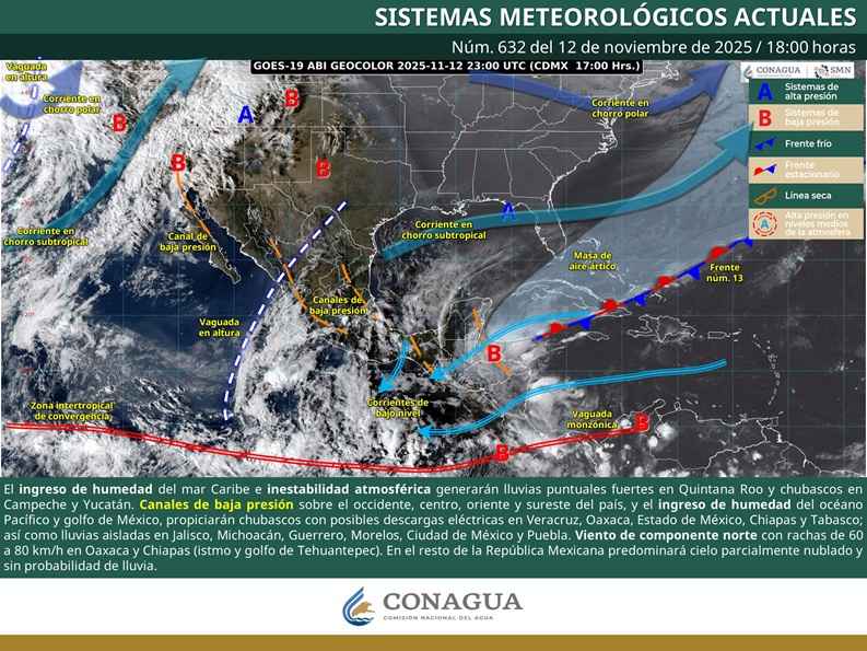 Ingreso de humedad del océano Pacífico y golfo de México, propiciarán lluvias y chubascos dispersos en zonas de Michoacán Ingreso de humedad del océano Pacífico y golfo de México, propiciarán lluvias y chubascos dispersos en zonas de Michoacán