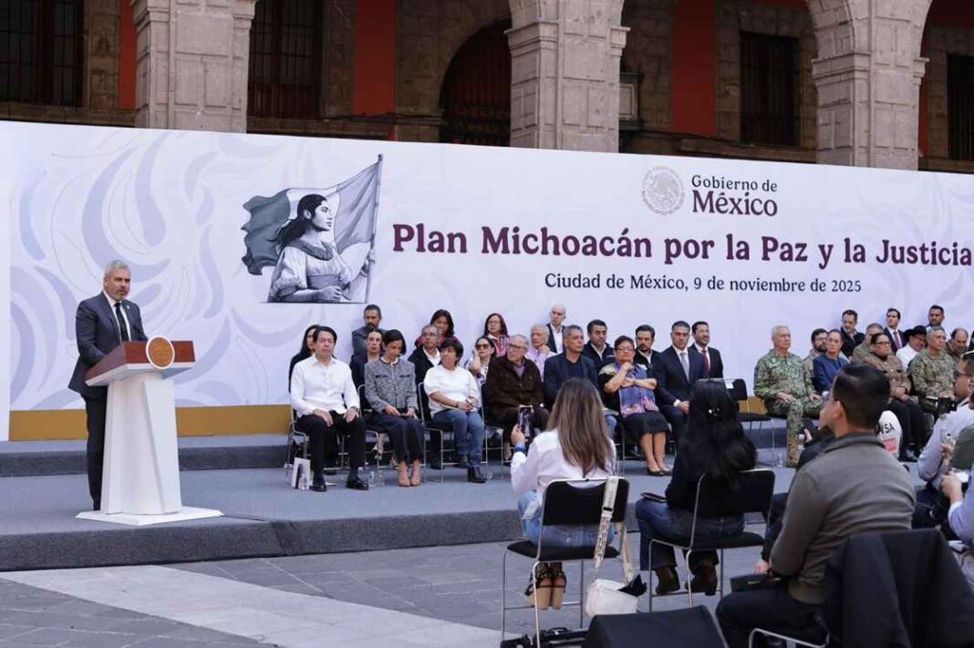 Plan Michoacán por la Paz y la Justicia contempla casi 60 mil mdp de pesos para 100 acciones Plan Michoacán por la Paz y la Justicia contempla casi 60 mil mdp de pesos para 100 acciones