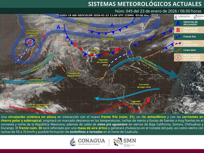 Cielo medio nublado en el transcurso del día, con lluvias aisladas en Michoacán Cielo medio nublado en el transcurso del día, con lluvias aisladas en Michoacán