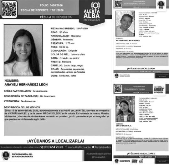 Detienen en Morelos al presunto homicida de una familia reportada como desaparecida en Morelia Detienen en Morelos al presunto homicida de una familia reportada como desaparecida en Morelia