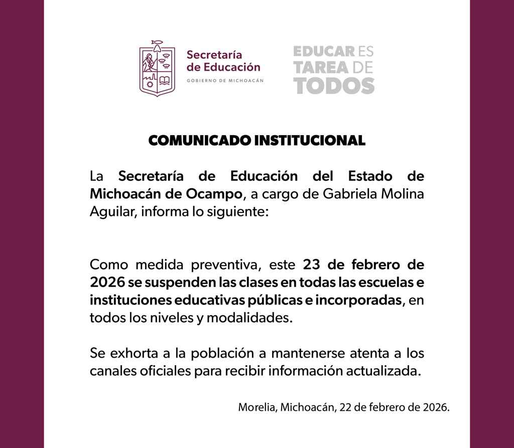 SEE suspende clases este lunes 23 de febrero SEE suspende clases este lunes 23 de febrero