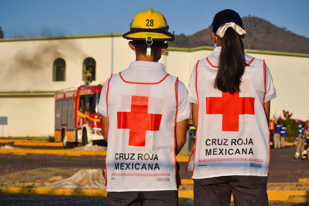 Participa Cruz Roja en simulacro de incendio y rescate Participa Cruz Roja en simulacro de incendio y rescate