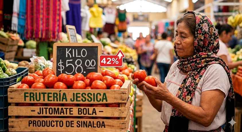 El jitomate por las nubes: ¿Por qué subió un 42% y cuándo bajará? El jitomate por las nubes: ¿Por qué subió un 42% y cuándo bajará?