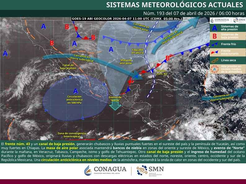 Pronóstico de cielo medio nublado a nublado con chubascos en Michoacán Pronóstico de cielo medio nublado a nublado con chubascos en Michoacán
