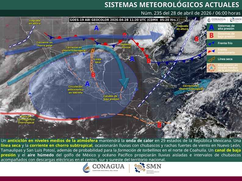 Para hoy martes, continuará la onda de calor en 29 estados de la república mexicana Para hoy martes, continuará la onda de calor en 29 estados de la república mexicana