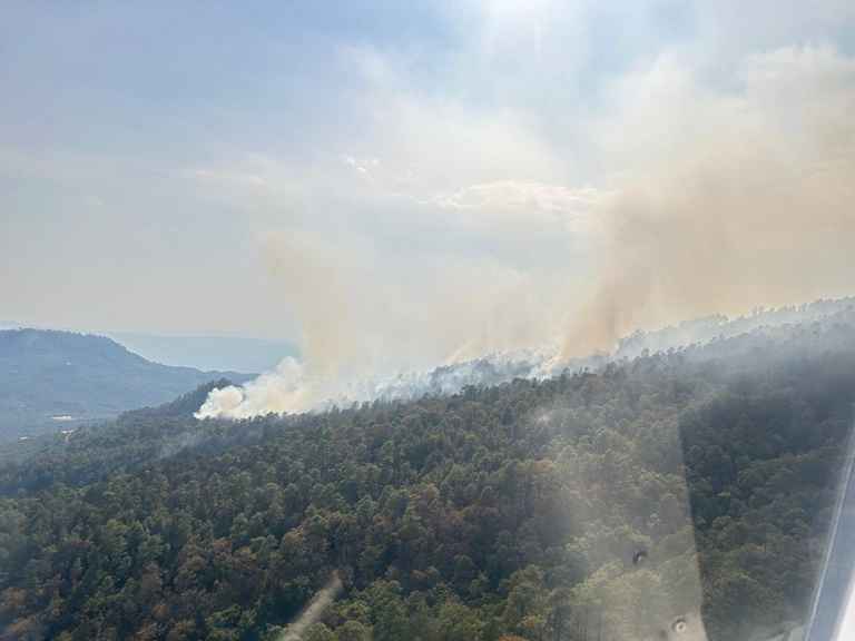 Atienden incendio forestal en Salvador Escalante Atienden incendio forestal en Salvador Escalante