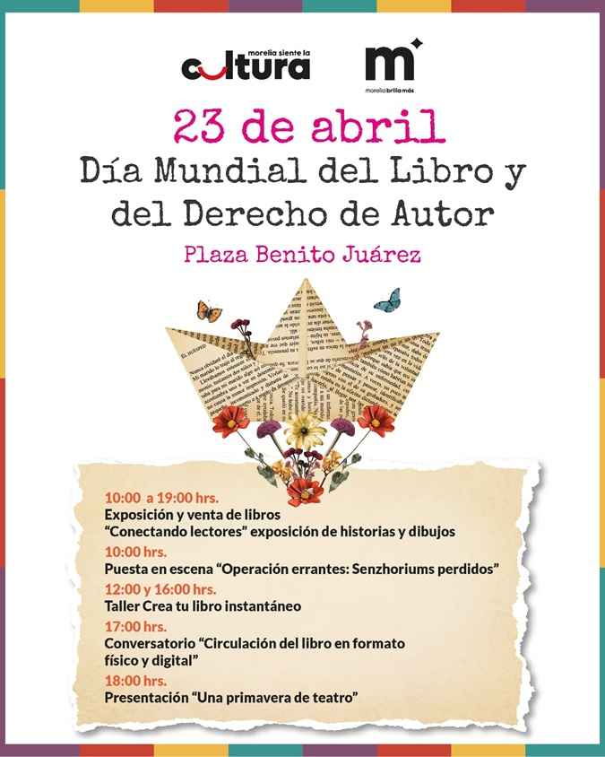 SeCultura Morelia invita a jornada para celebrar el Día Mundial del Libro SeCultura Morelia invita a jornada para celebrar el Día Mundial del Libro