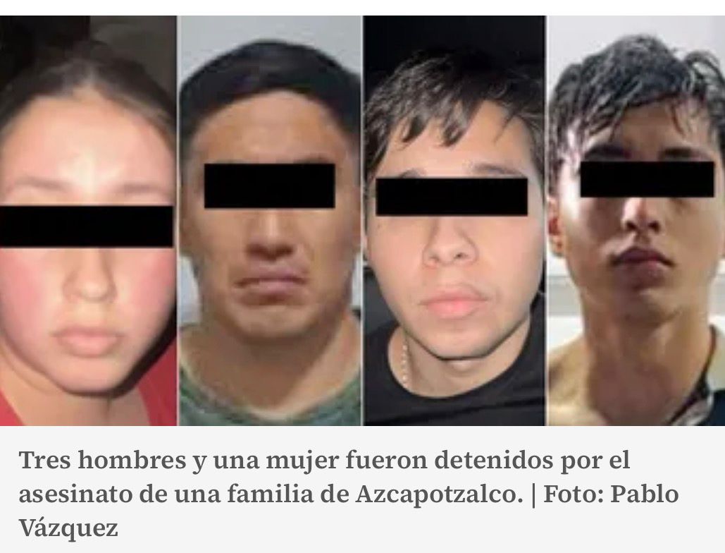 Capturan a presuntos responsables del multihomicidio en Azcapotzalco Capturan a presuntos responsables del multihomicidio en Azcapotzalco