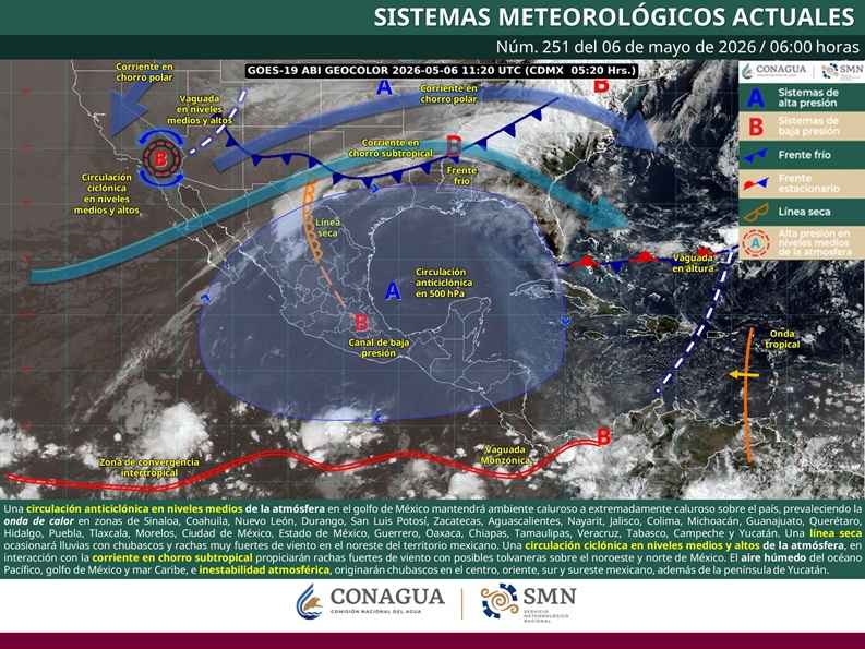 En el transcurso del día, cielo medio nublado a nublado, con prevalencia de la onda de calor en Michoacán En el transcurso del día, cielo medio nublado a nublado, con prevalencia de la onda de calor en Michoacán