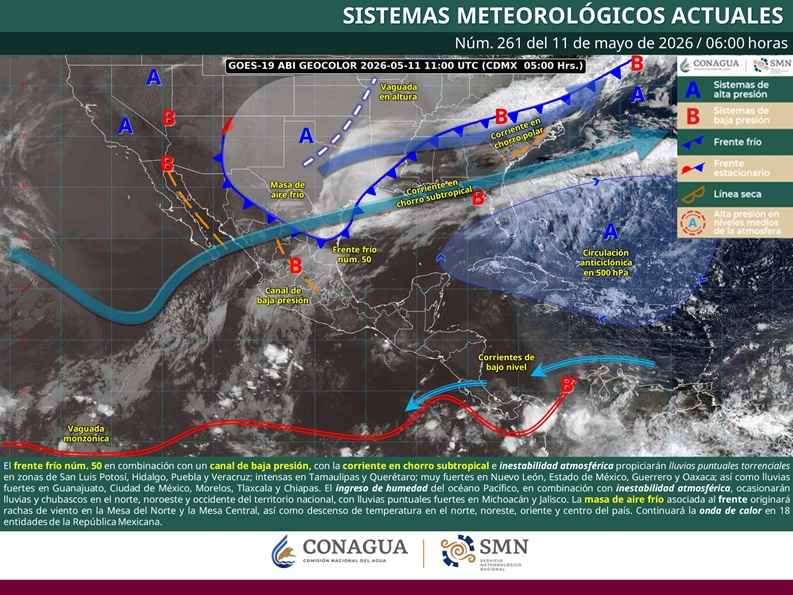 Pronóstico de lluvias fuertes a muy fuertes en estados del noreste, centro, oriente y sureste del país Pronóstico de lluvias fuertes a muy fuertes en estados del noreste, centro, oriente y sureste del país