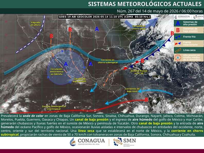 Pronóstico de cielo medio nublado a nublado con prevalencia de la onda de calor en Michoacán Pronóstico de cielo medio nublado a nublado con prevalencia de la onda de calor en Michoacán