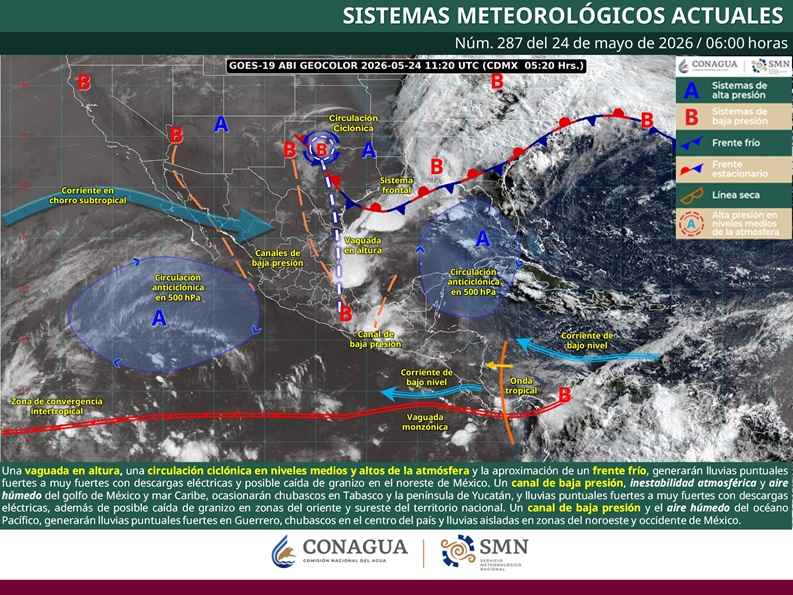 Se prevén lluvias fuertes a muy fuertes en estados del noreste, oriente, centro y sureste de México Se prevén lluvias fuertes a muy fuertes en estados del noreste, oriente, centro y sureste de México