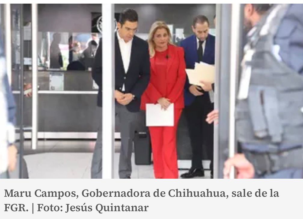 Comparece Maru Campos ante la FGR; acusa persecución del régimen y «doble rasero» frente a Sinaloa Comparece Maru Campos ante la FGR; acusa persecución del régimen y «doble rasero» frente a Sinaloa