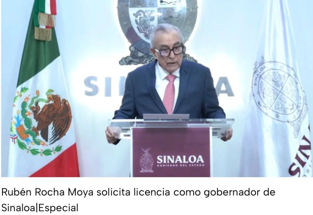 ULTIMA HORA: Rubén Rocha Moya solicita licencia temporal a la gubernatura de Sinaloa tras acusaciones de EE. UU. ULTIMA HORA: Rubén Rocha Moya solicita licencia temporal a la gubernatura de Sinaloa tras acusaciones de EE. UU.
