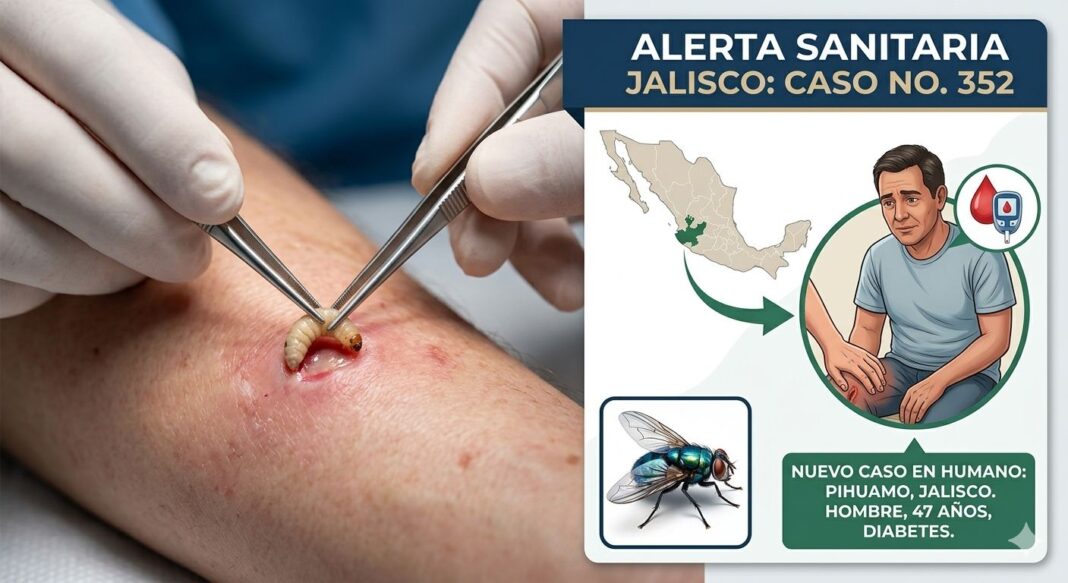 Confirmán el primer caso de gusano barrenador en humanos en Jalisco; ya van 352 a nivel nacional Confirmán el primer caso de gusano barrenador en humanos en Jalisco; ya van 352 a nivel nacional