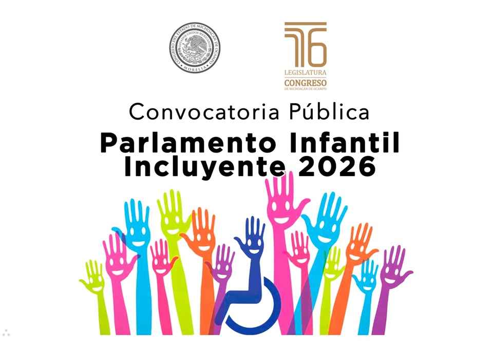 El Congreso del Estado invita a menores de 9 a 12 años al Parlamento Infantil Incluyente 2026 El Congreso del Estado invita a menores de 9 a 12 años al Parlamento Infantil Incluyente 2026