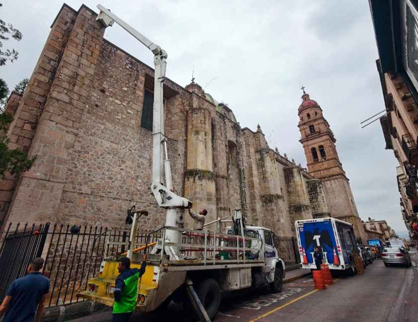 Gobierno de Morelia refuerza acciones de conservación en el Templo de San Agustín Gobierno de Morelia refuerza acciones de conservación en el Templo de San Agustín