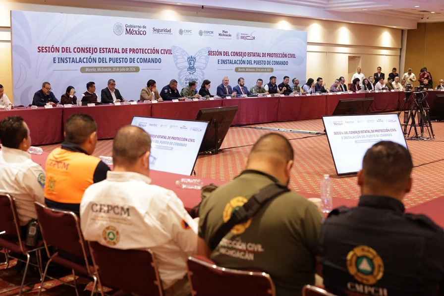 Instalan Puesto de Comando Interinstitucional en Michoacán para intensificar prevención por lluvias Instalan Puesto de Comando Interinstitucional en Michoacán para intensificar prevención por lluvias