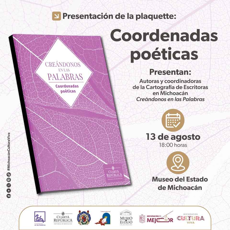 Invitan a la presentación de “Coordenadas poéticas” en el Museo del Estado Invitan a la presentación de “Coordenadas poéticas” en el Museo del Estado