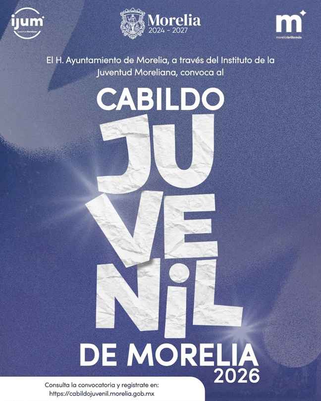 Gobierno de Morelia invita a convocatoria para integrar el Cabildo Juvenil 2026 Gobierno de Morelia invita a convocatoria para integrar el Cabildo Juvenil 2026