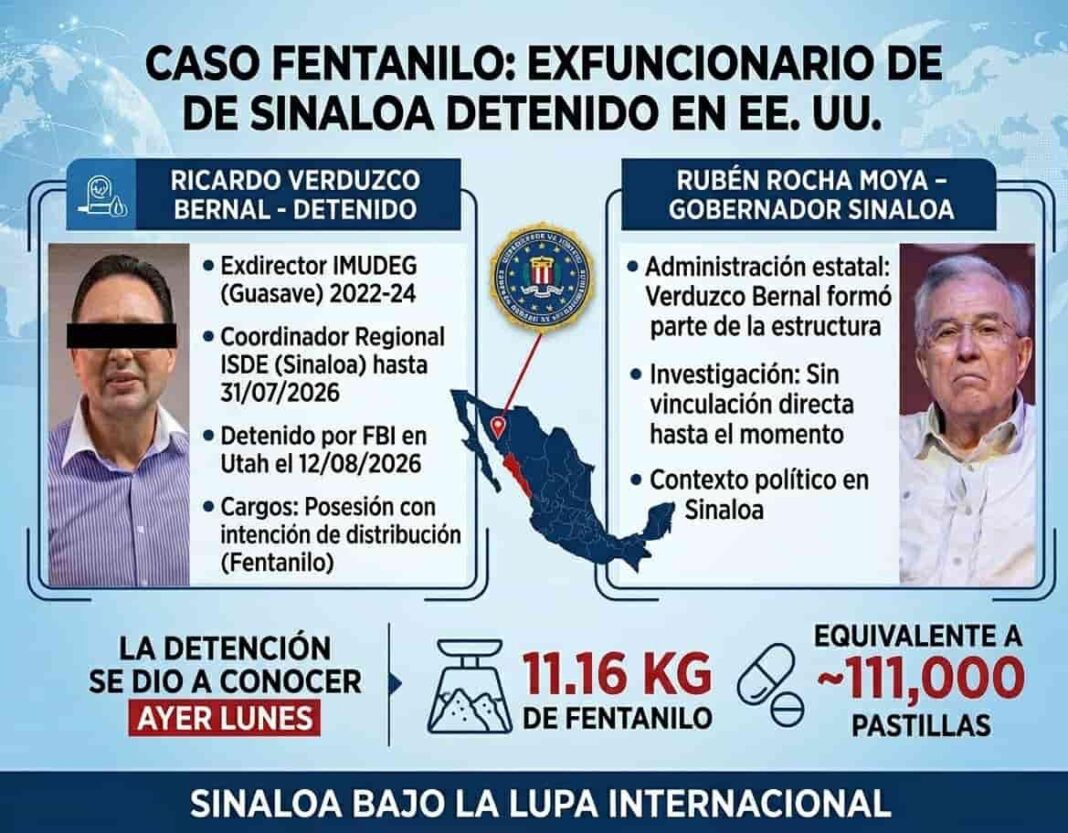 FBI detuvo en EE. UU. a Ricardo Verduzco, exfuncionario del deporte en Sinaloa, por tráfico de fentanilo FBI detuvo en EE. UU. a Ricardo Verduzco, exfuncionario del deporte en Sinaloa, por tráfico de fentanilo