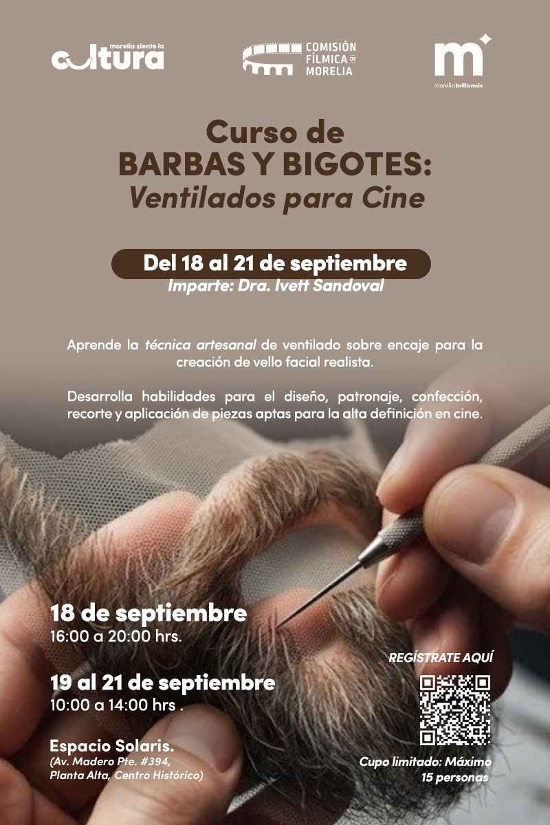 Invita Comisión Fílmica de Morelia a curso especializado en caracterización para cine Invita Comisión Fílmica de Morelia a curso especializado en caracterización para cine