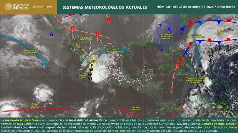 Cielo nublado en el transcurso del día, con intervalos de chubascos en Michoacán Cielo nublado en el transcurso del día, con intervalos de chubascos en Michoacán