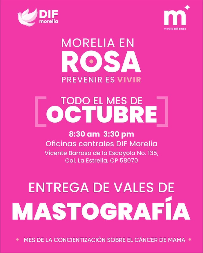 DIF Morelia acerca mastografías gratuitas a mujeres de Morelia DIF Morelia acerca mastografías gratuitas a mujeres de Morelia